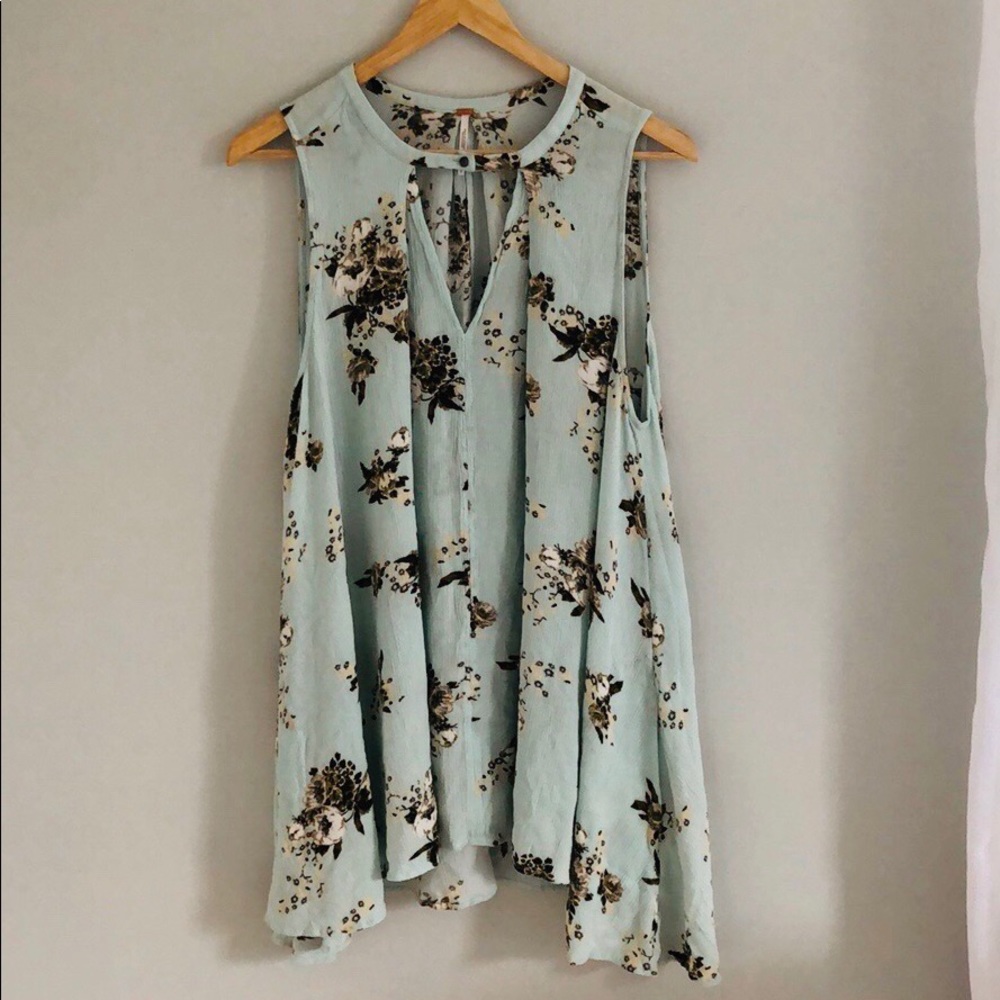 Light blue Free People tunic style top/mini dress